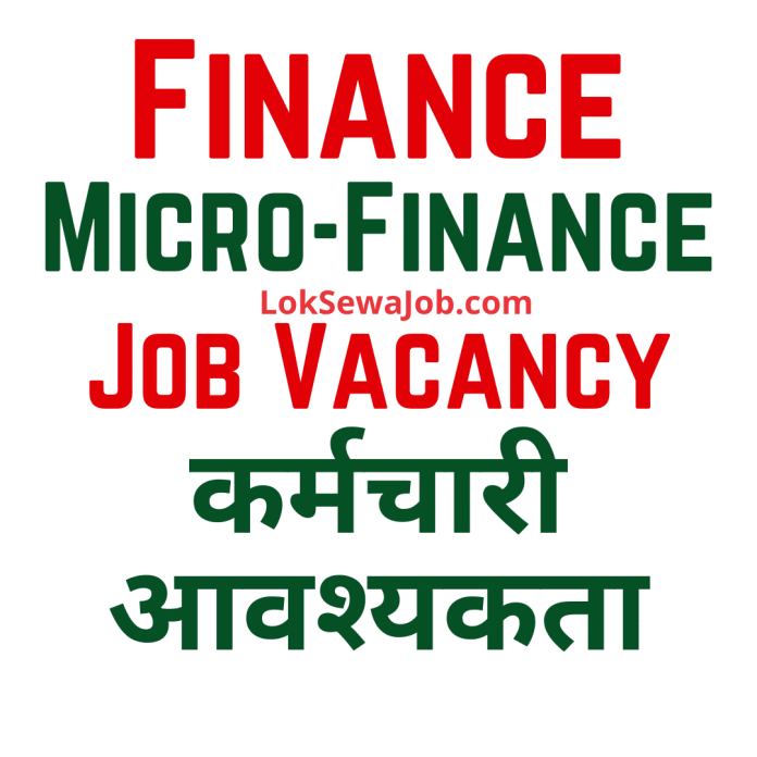 Finance Micro-Finance Job Vacancy Nepal