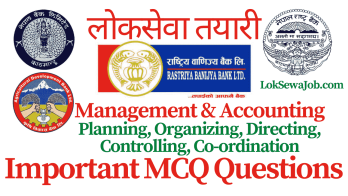 LokSewa Planning Organizing Directing Controlling Co-ordination Important MCQ Questions