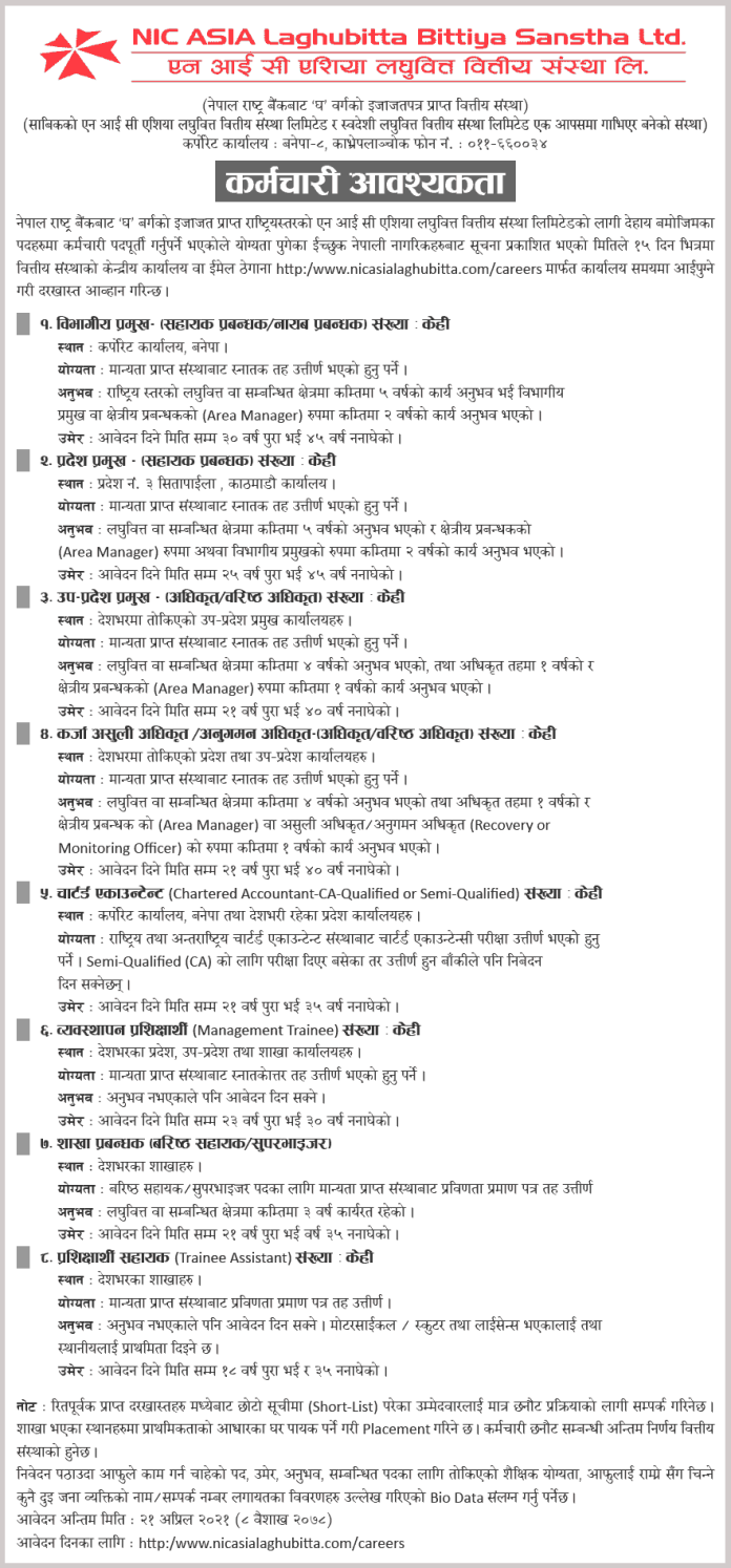 NIC-Asia-Laghubitta-Swadeshi-Laghubitta-Job-Vacancy-for-Various-Positions