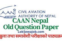 Civil-Aviation-Authority-of-Nepal-CAAN-Old-Question-Paper